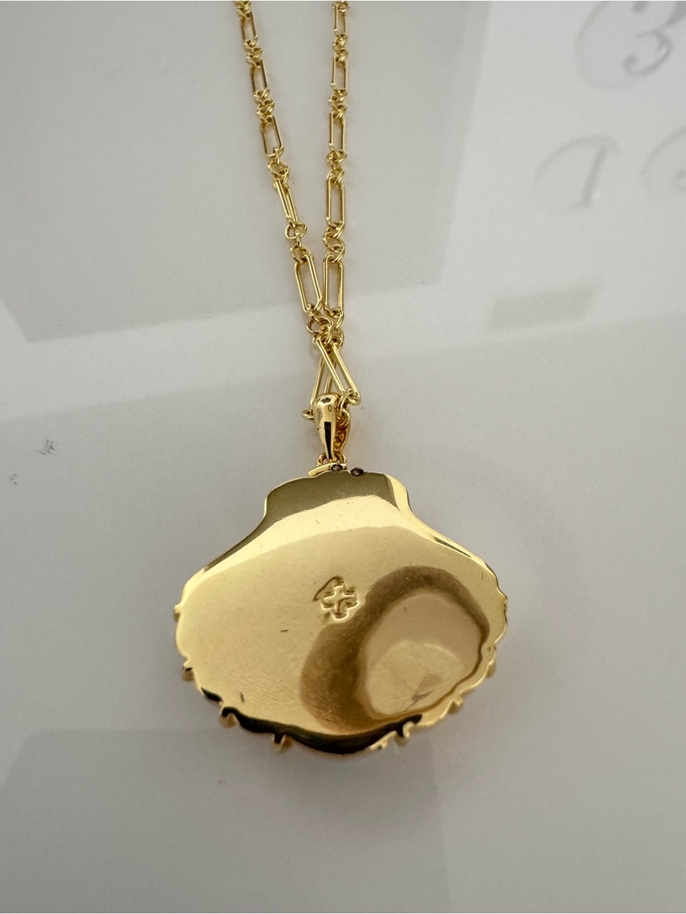 ASHA Marina Shell Charm on 17”mixed link chain ✨NWT✨ - Picture 7 of 9